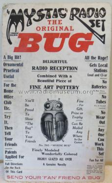 The Mystic Bug crystal radio; Brush Pottery Co., (ID = 1898325) Crystal