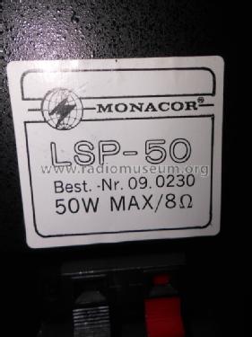 LSP-50 - Best.-Nr. 09.0230; Monacor, Bremen (ID = 1702137) Speaker-P