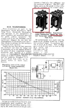 Mains Transformer H.8; BSR Brand, (ID = 3105555) Radio part