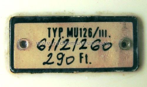 Cristal Mikrofon MU-126/III; BEAG - Budapesti (ID = 1070944) Microphone/PU