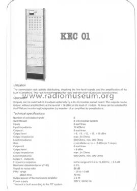 Distributing Rack KEC 01; BEAG - Budapesti (ID = 1618235) Ampl/Mixer