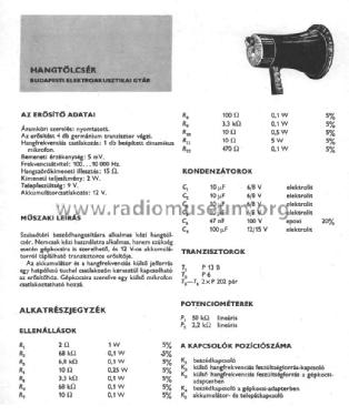 Hangtölcsér HT 610; BEAG - Budapesti (ID = 1474145) Verst/Mix