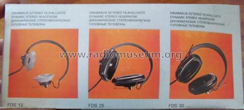 Stereo Headphones FDS-25-400; BEAG - Budapesti (ID = 2070354) Speaker-P