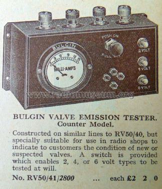 Valve Emission Tester Counter Model; Bulgin, A.F.; (ID = 2400306) Equipment