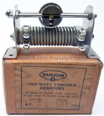 Variable Resistor RV2; Bulgin, A.F.; (ID = 901671) Radio part