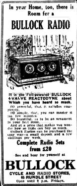 4-Valve Reactodyne ; Bullock’s Cycle and (ID = 2280728) Radio