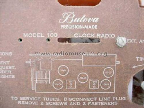 Clock Radio 100; Bulova Watch Corp.; (ID = 329633) Radio