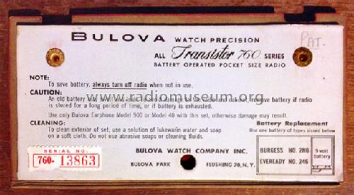 760 Series; Bulova Watch Corp.; (ID = 1483651) Radio