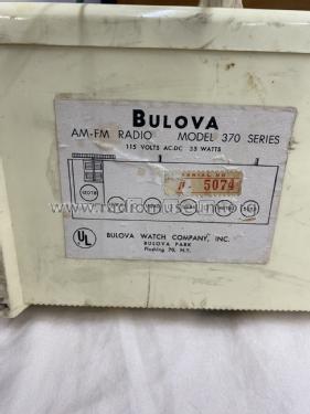 AM-FM Radio 370 Series; Bulova Watch Corp.; (ID = 2808992) Radio