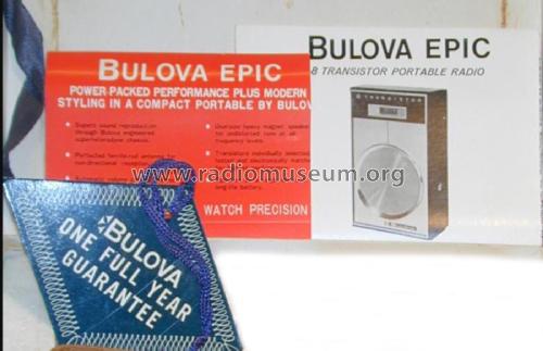 8 Transistor 1060 Series 'Epic'; Bulova Watch Corp.; (ID = 3015987) Radio