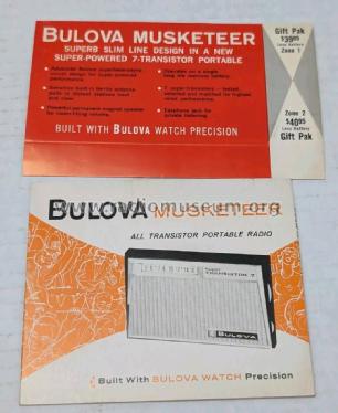 Super Transistor 'Musketeer' 895 ; Bulova Watch Corp.; (ID = 3105590) Radio