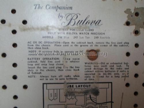 The Companion 249; Bulova Watch Corp.; (ID = 2741004) Radio