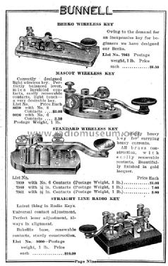 Bunnell Wireless Catalog Catalog no. 41 Nov. 1st 1919; Bunnell & Co., J.H.; (ID = 989991) Paper