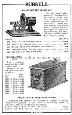 One-Half K.W. Transformer Coil List No. 7767; Bunnell & Co., J.H.; (ID = 992698) Radio part