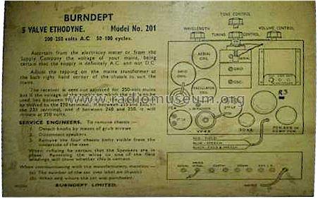 201; Burndept Ltd. London (ID = 1220438) Radio