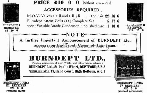 Burndept Ultra IV Receiver; Burndept Ltd. London (ID = 2428707) Radio