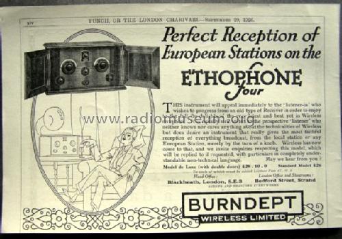 Ethophone IV ; Burndept Ltd. London (ID = 1560106) Radio