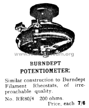 Potentiometer ; Burndept Ltd. London (ID = 671755) Radio part