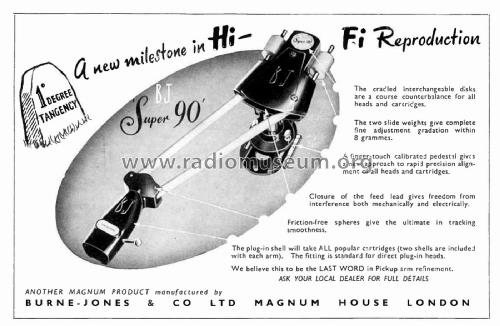 BJ Super 90 Tangential Tonearm ; Magnum brand Burne- (ID = 2836416) Microphone/PU