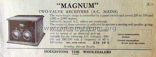 Magnum Two-Valve Receiver; Magnum brand Burne- (ID = 2398786) Radio