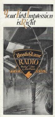 Neutrodyne 30; Bush & Lane Piano Co (ID = 2130123) Radio