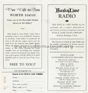 Neutrodyne 30; Bush & Lane Piano Co (ID = 2130130) Radio