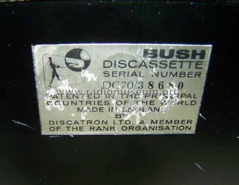 Discassette DC70; Bush Radio; London (ID = 2036986) R-Player