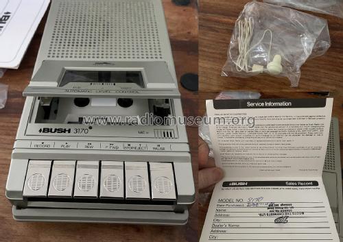 Portable Cassette Recorder 3170; Bush Radio Ltd.; (ID = 2865547) R-Player