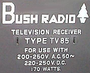 TV85; Bush Radio Ltd.; (ID = 632016) Television