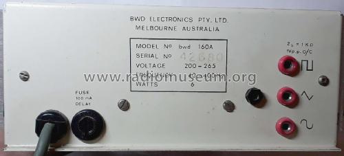 Function generator 160A; BWD Electronics Pty (ID = 2700456) Equipment