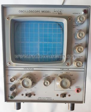 5' Single Beam Oscilloscope 503; BWD Electronics Pty (ID = 2443795) Equipment