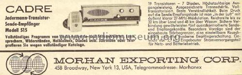 Jedermann-Transistor-Sende-Empfänger 515; Cadre Industries (ID = 837591) Amat TRX