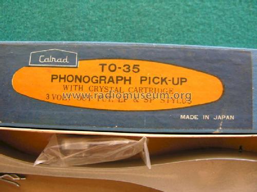 Phonograph Pick-Up TO-35; Calrad - California (ID = 1331989) Microphone/PU