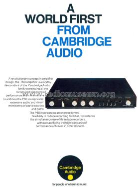 Integrated Amplifier P60; Cambridge Audio (ID = 2540471) Ampl/Mixer