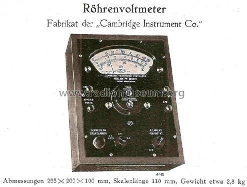 Röhrenvoltmeter C-42612; Cambridge Scientific (ID = 816397) Equipment