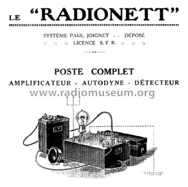 Radionett Système Joignet ; CAMÉE C.A.M.É.E., (ID = 2097221) Radio