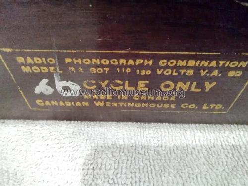 Radio Phonograph Combination RA-607; Canadian (ID = 2746181) Radio