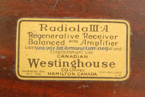 Radiola IIIA; Canadian (ID = 2604605) Radio