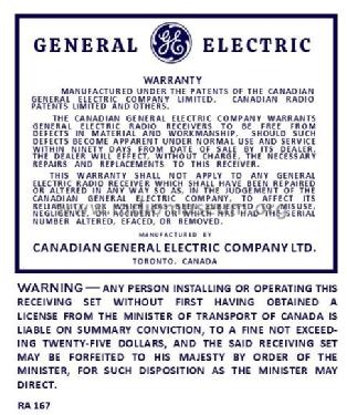 C602; Canadian General (ID = 2922844) Radio