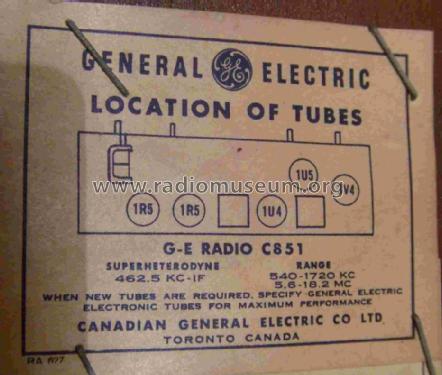 C851 ; Canadian General (ID = 737800) Radio