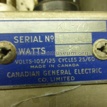 KL-70 ; Canadian General (ID = 2663694) Radio