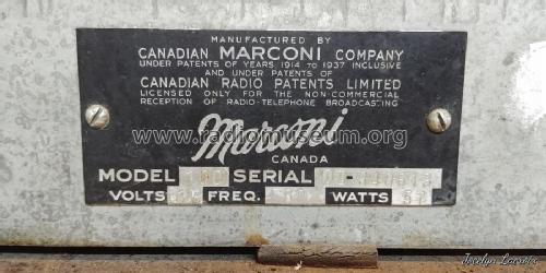 100 ; Canadian Marconi Co. (ID = 2359748) Radio