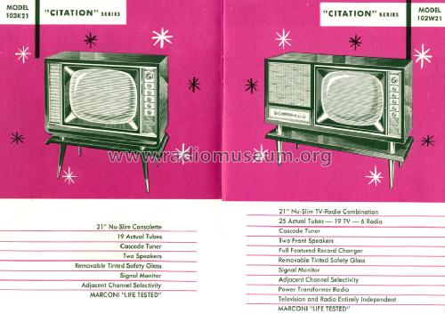 102W21 ; Canadian Marconi Co. (ID = 1543442) TV-Radio