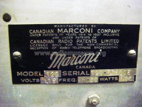 120 ; Canadian Marconi Co. (ID = 622323) Radio