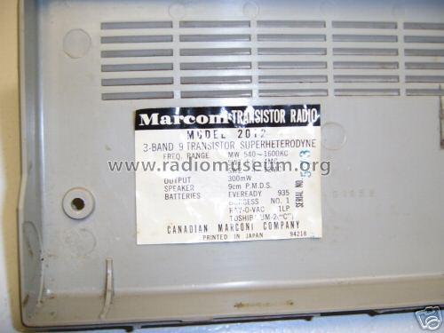 3 Band 9 Transistor 2012; Canadian Marconi Co. (ID = 2636379) Radio