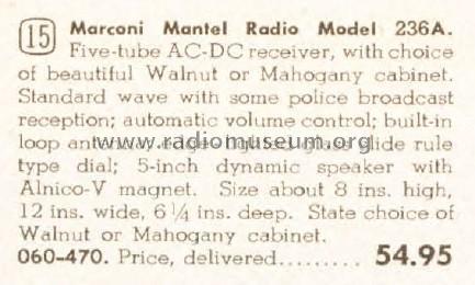 236A ; Canadian Marconi Co. (ID = 2178776) Radio