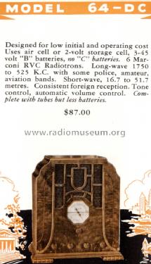 64-DC ; Canadian Marconi Co. (ID = 1527623) Radio