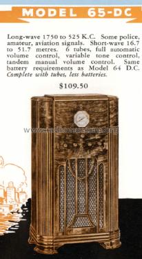 65-DC ; Canadian Marconi Co. (ID = 1527650) Radio