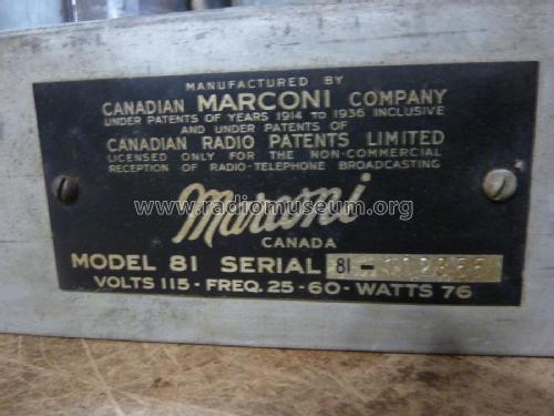 81 ; Canadian Marconi Co. (ID = 2647443) Radio