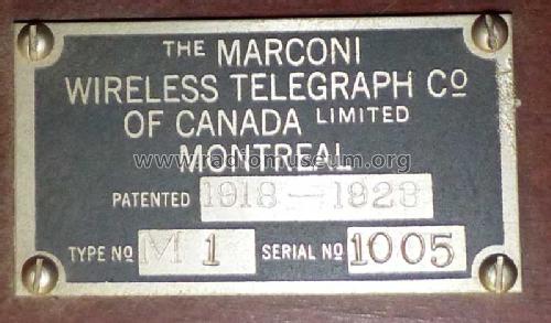 Marconiphone MK I; Canadian Marconi Co. (ID = 2249841) Radio